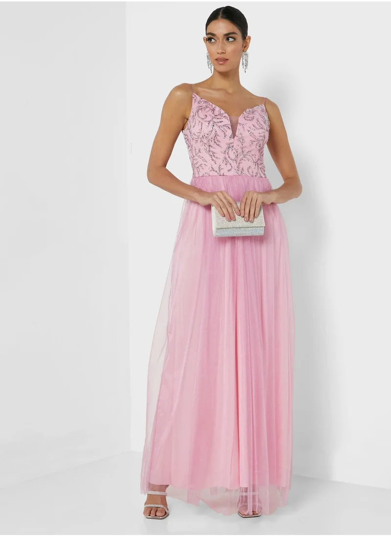 Ella Limited Edition Shimmer Detail A-Line Dress
