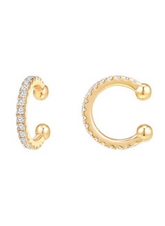 Round Huggie Cuff Earrings