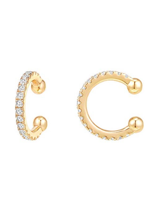 NIBEMINENT - Round Huggie Cuff Earrings - Image 1