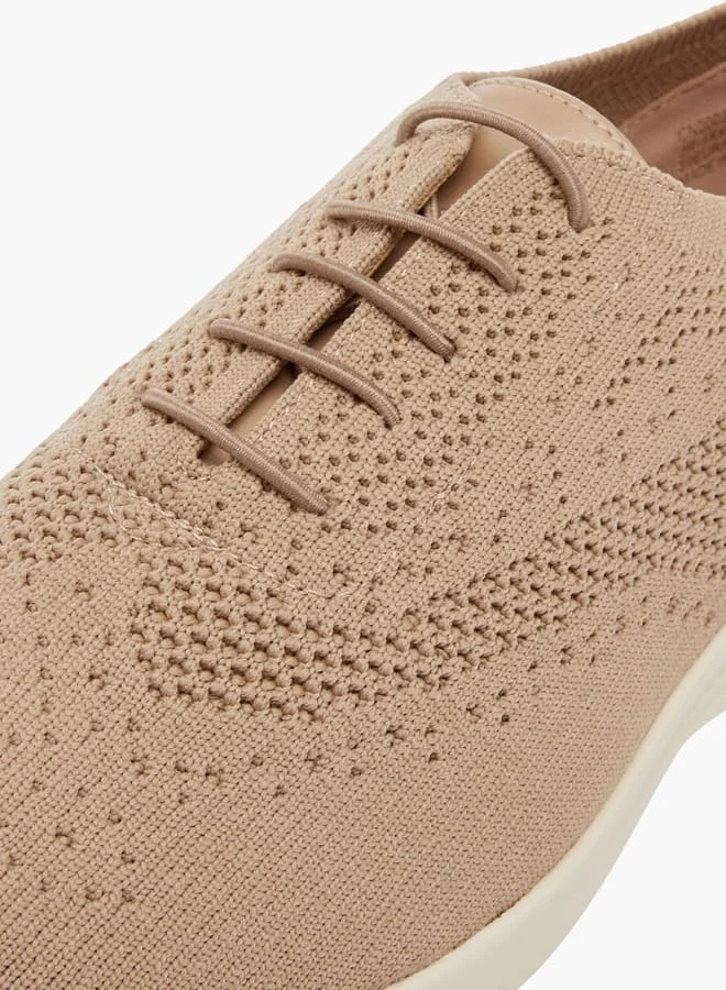 Flora Bella By Shoexpress Women's Textured Sneakers with Lace-Up Closure