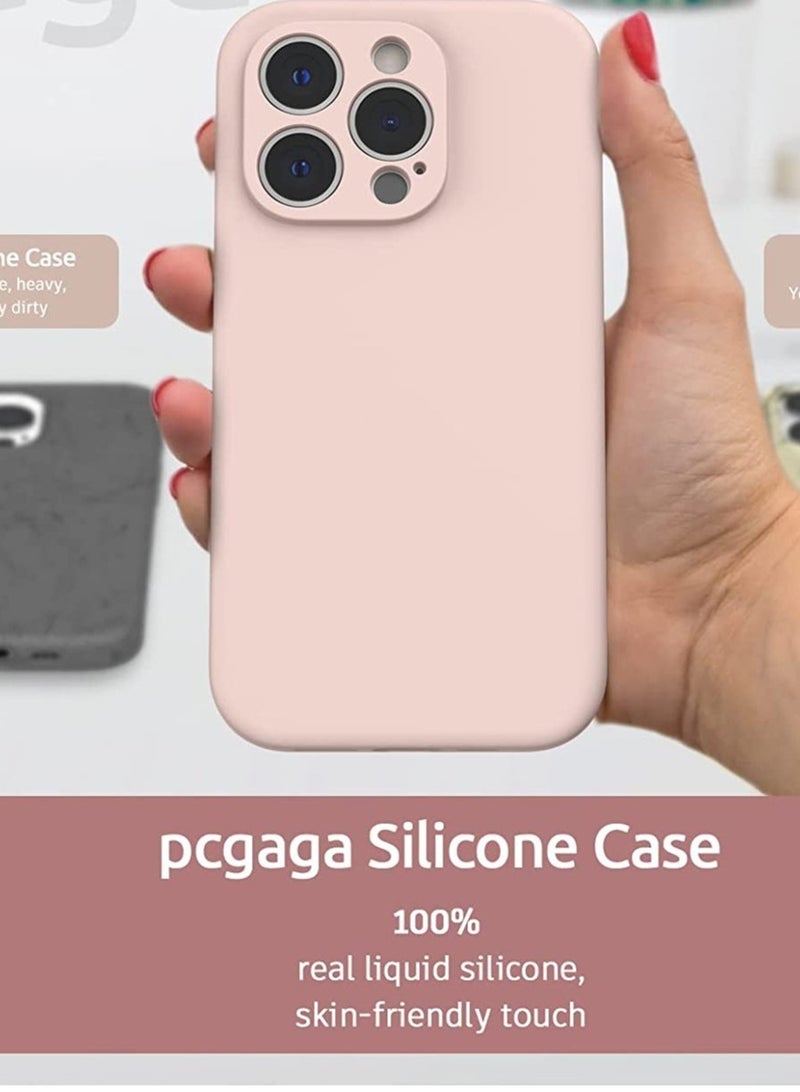 ELTRAZONE Liquid Silicone Case for iPhone 14 Pro Max with Screen Protector [Camera Protection] [Microfiber Lining] Slim Shockproof Protective Phone Cover, 6.7 Inch, Chalk Pink - Image 5