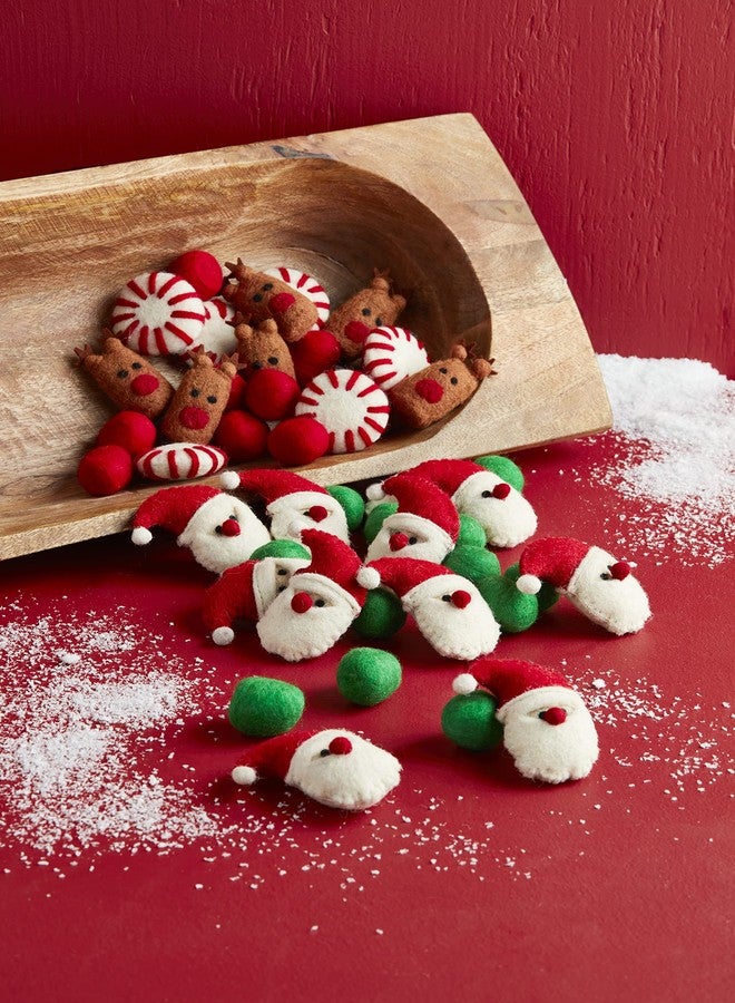 Mud Pie Christmas Felted Filler, Reindeer, 1 1/4" x 2" - Image 2