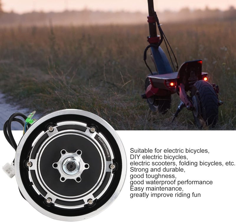 klarako Electric Scooter Hub Motor, 10 Inch 48V 1000W Waterproof Brushless Hub Motor, Aluminum Alloy Electric Bike Wheel Hub Motor Conversion Kit for Electric Bicycle, EBike, Electric Scooter - Image 3