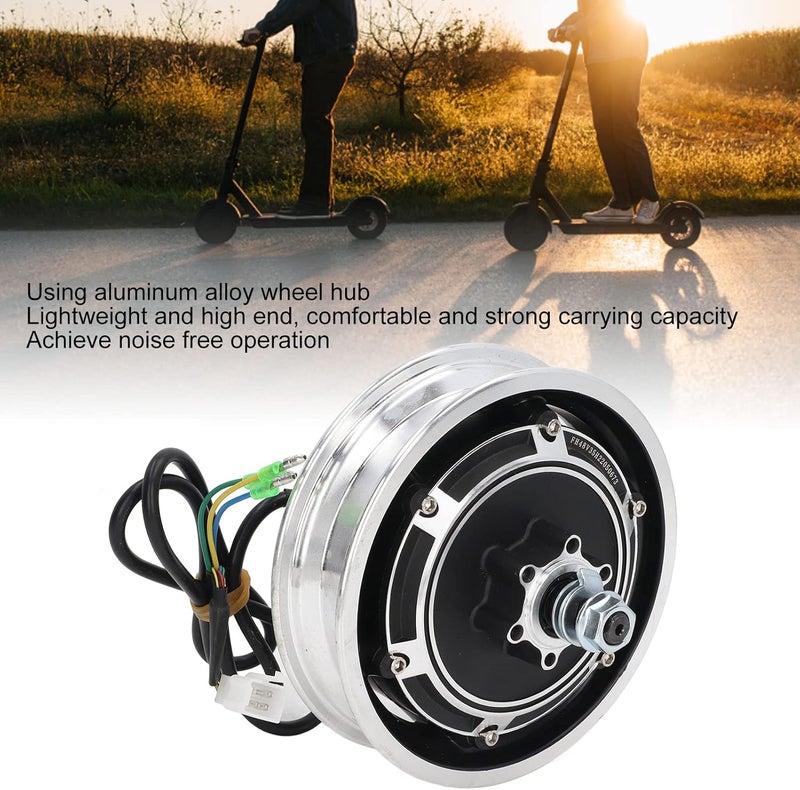 klarako Electric Scooter Hub Motor, 10 Inch 48V 1000W Waterproof Brushless Hub Motor, Aluminum Alloy Electric Bike Wheel Hub Motor Conversion Kit for Electric Bicycle, EBike, Electric Scooter - Image 2