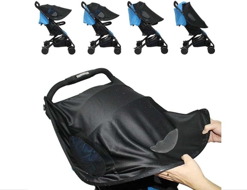 Iywish Baby Stroller Sun Shade Sun Protection Sun Shade for Strollers Car Seats Pram Pushchair Buggy Stroller Sunshade Parasol Sun Rain Shade Canopy Cover Awning Anti-UV Toddlers Stroller Canopy Sun Shade - Image 3