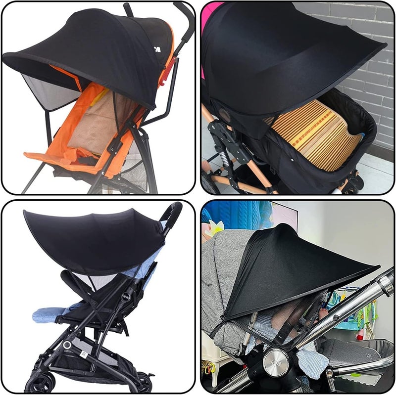 Iywish Baby Stroller Sun Shade Sun Protection Sun Shade for Strollers Car Seats Pram Pushchair Buggy Stroller Sunshade Parasol Sun Rain Shade Canopy Cover Awning Anti-UV Toddlers Stroller Canopy Sun Shade - Image 4