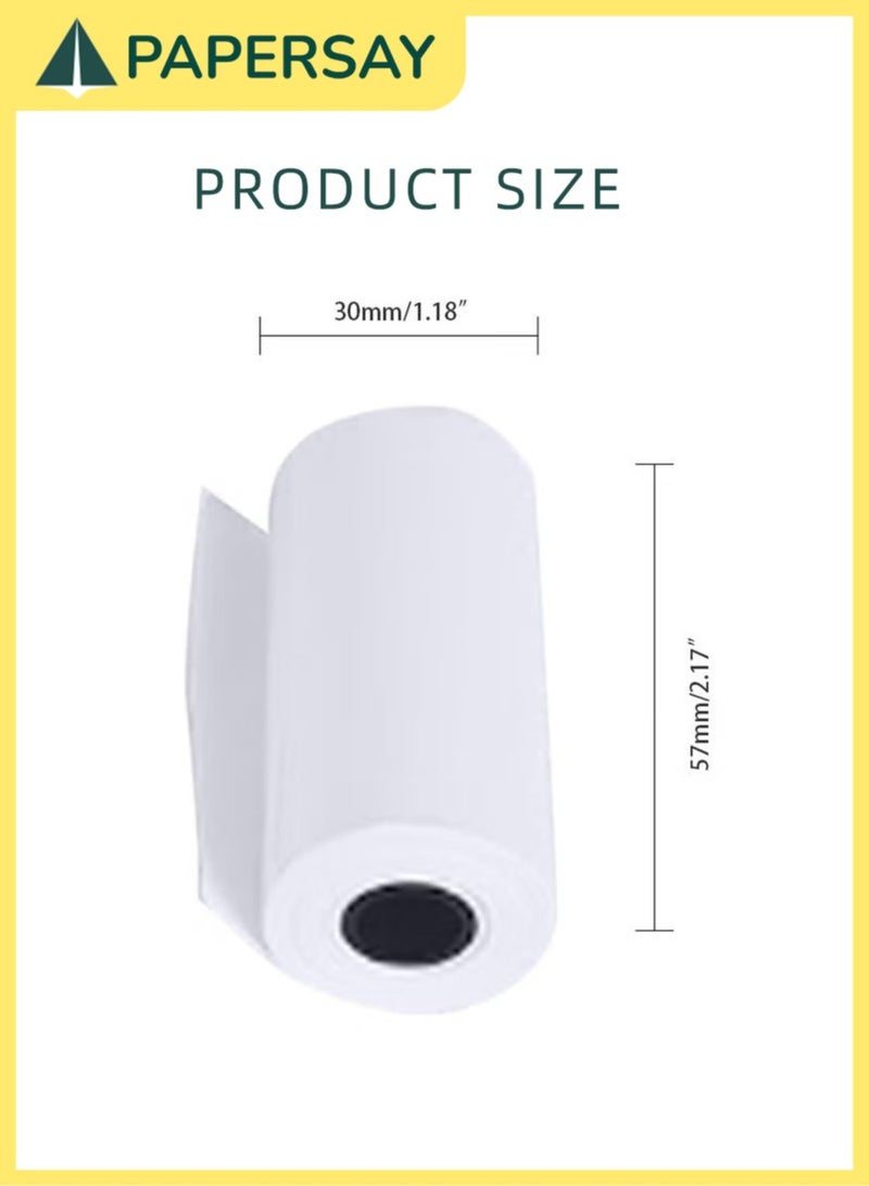 PAPERSAY 5 Rolls Thermal Printer Paper, 57 X 30mm, Featuring High Sensitivity, Water Resistance, BPA-free, Smooth, and Bright White Properties, Suitable for Thermal Receipt Printing. - Image 2