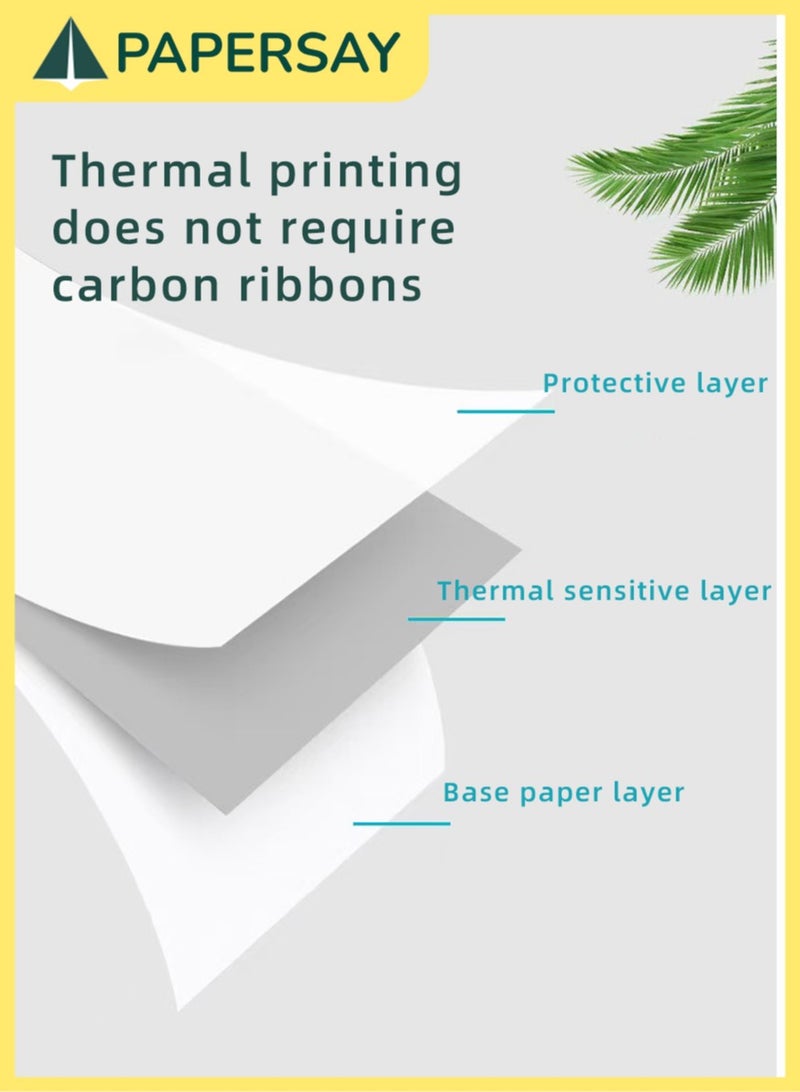 PAPERSAY 5 Rolls Thermal Printer Paper, 57 X 30mm, Featuring High Sensitivity, Water Resistance, BPA-free, Smooth, and Bright White Properties, Suitable for Thermal Receipt Printing. - Image 3