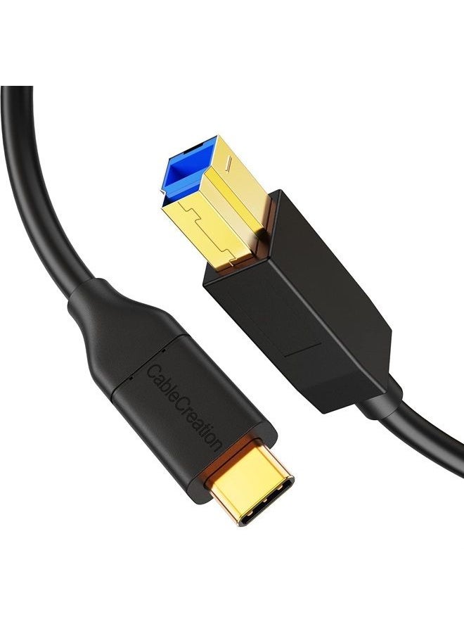 CableCreation - USB 3.1 C to USB B Cable 4FT, USB Printer Cable USB B to C 10Gbps for Thunderbolt 3 Host MacBook Pro Air USB B Printer, External Hard Drive, Docking Station, Scanner, 1.2M Black - Image 1