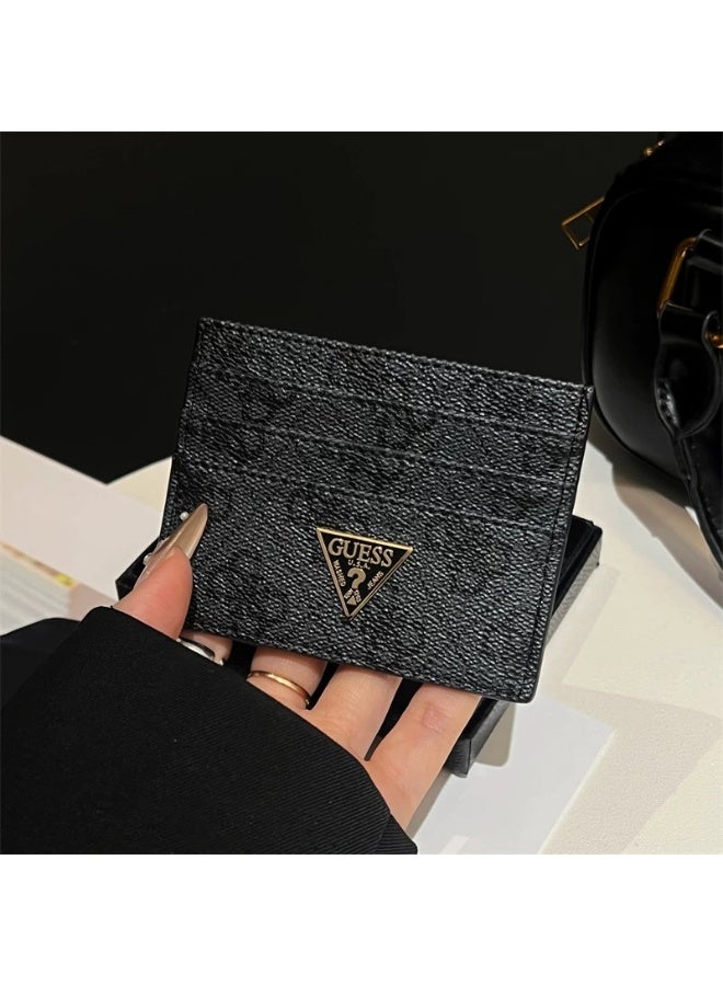 Guest Exquisite high-end accordion card holder, ultra-thin, anti-demagnetization, multiple card slots, business card holder, portable ID organizer, suitable for both men and women