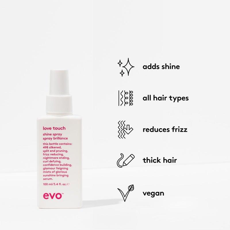 EVO Love Touch Shine Spray - Super Lightweight Hair Styling Mist For A High Shine Finish - 3.4fl.oz - Image 2