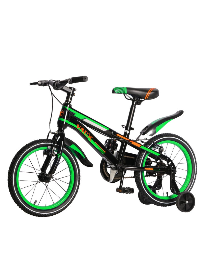 Vaux Max Kids Road Bike || 16 Inch Wheel Size || For Boys Girls|| Adjustable Seat || 16 Inch Training Wheels - Green - Image 2