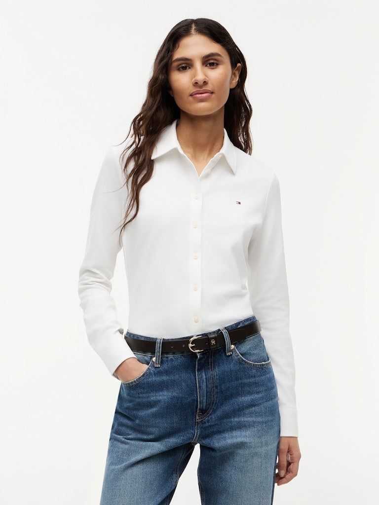 TOMMY HILFIGER 1985 Slim Fit Pique Shirt - Image 1