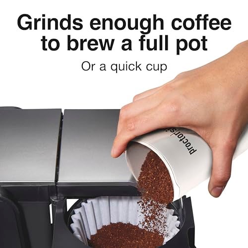 Proctor Silex Electric Coffee Grinder for Beans, Spices and More, Stainless Steel Blades, 12 Cups, White - Image 5
