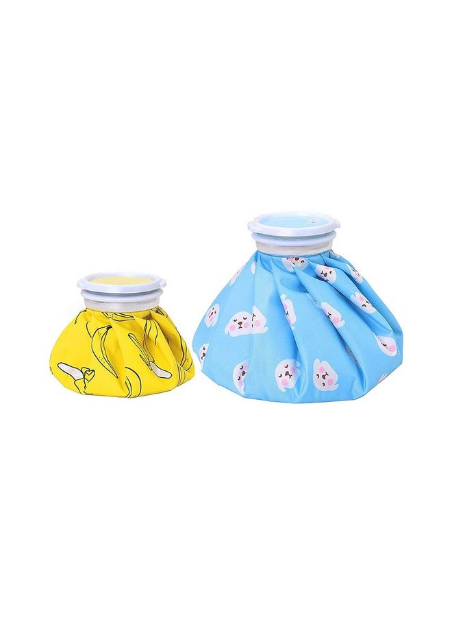 STOLENBAND ® 2 Pieces Care Ice Bag Hot And Cold Ice Bag 6 Inches, 9 Inches Pain Relief Care Ice Bag Reusable Screw Top Ice Bag Hot Cold Therapy For Sports Injury, Knee Head Leg Injury, Mandala Pattern (Multicolour)  - Image 1