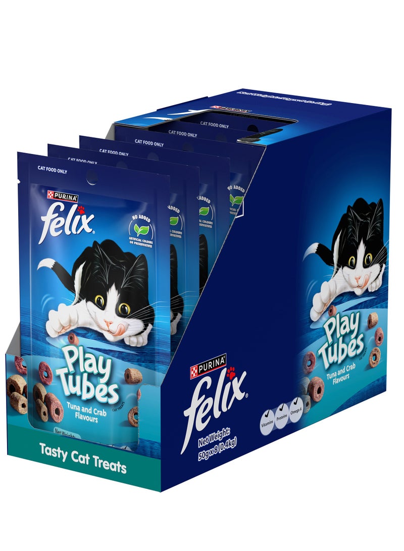 Purina Felix Felix Playtubes Tuna And Crab Treats 8 x 50g  - Image 3