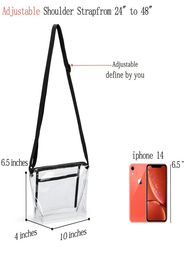 KUI WAN Clear Purse with Inner Pocket and Adjustable Strap for Stadiums, Concerts and Sports Events - Image 5