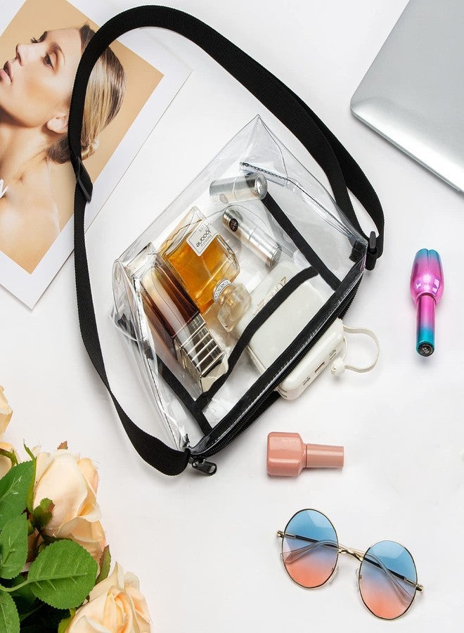 KUI WAN Clear Purse with Inner Pocket and Adjustable Strap for Stadiums, Concerts and Sports Events - Image 3