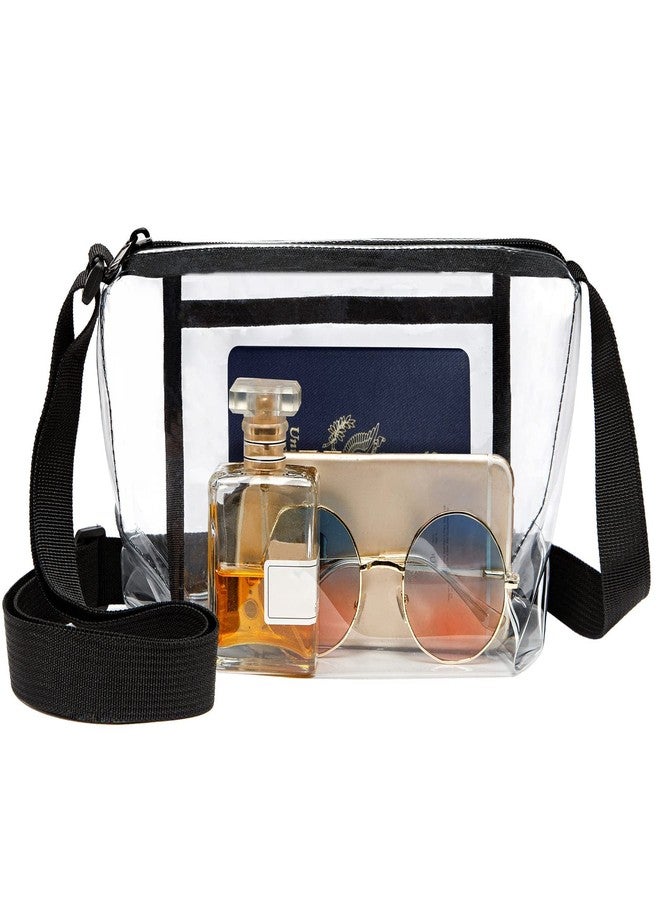 KUI WAN Clear Purse with Inner Pocket and Adjustable Strap for Stadiums, Concerts and Sports Events - Image 1