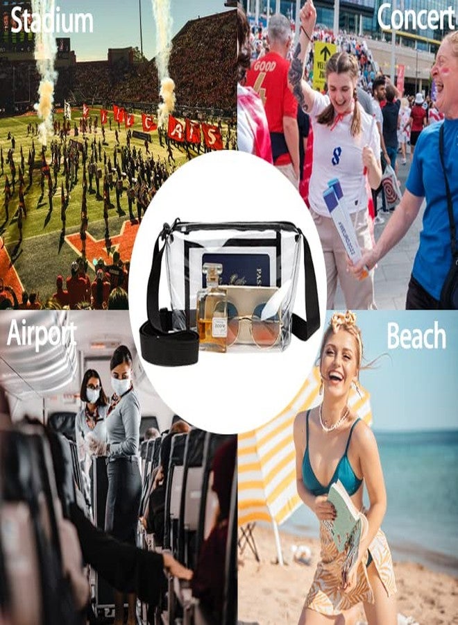 KUI WAN Clear Purse with Inner Pocket and Adjustable Strap for Stadiums, Concerts and Sports Events - Image 2