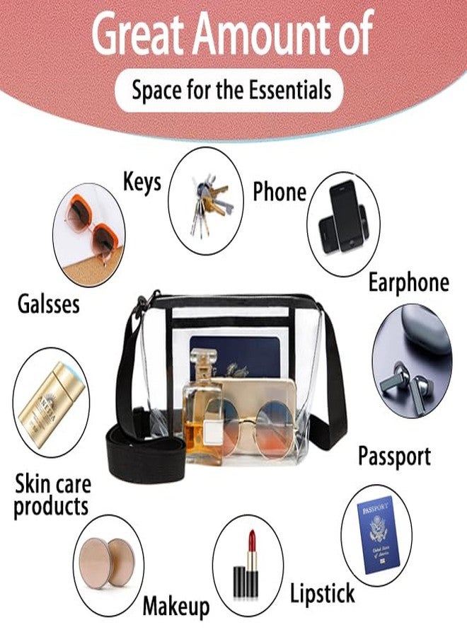KUI WAN Clear Purse with Inner Pocket and Adjustable Strap for Stadiums, Concerts and Sports Events - Image 4