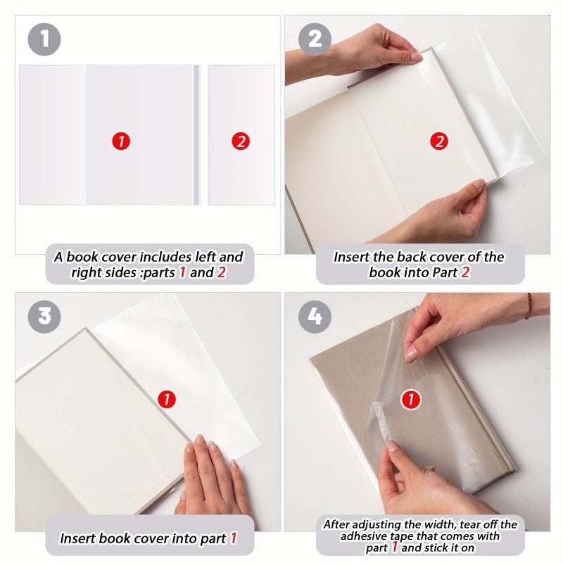 Transparent PVC Book Covers Pack Of 10 For School Holidays - Image 2