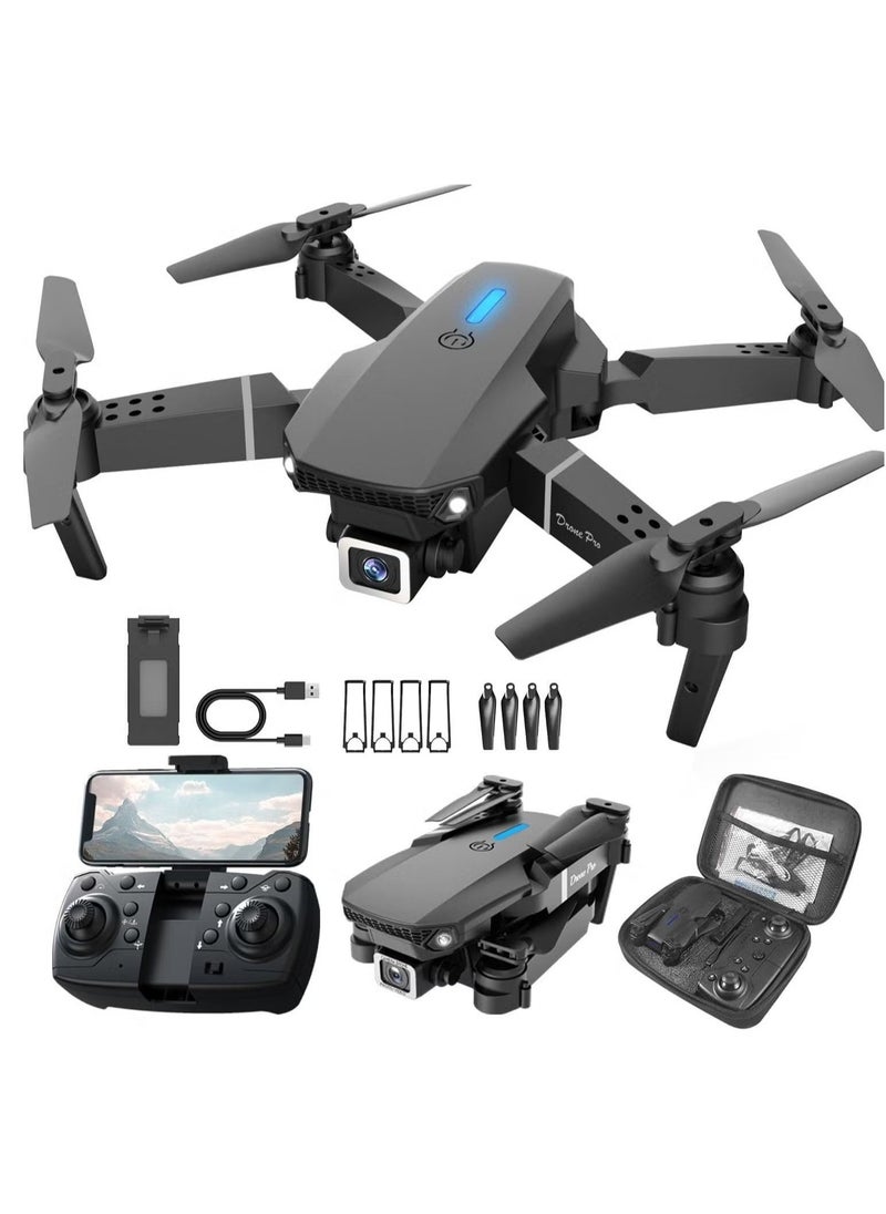 JAJEEK - E88 4K HD Drone with Single Camera – Foldable Aerial Drone for Beginners, 2.4GHz Real-Time Transmission, 360° Roll, Long Battery Life, Headless Mode, Trajectory Flight & One Key Return - Image 1
