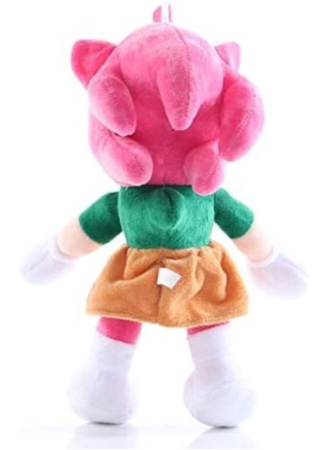 GREEN CAMEL - Amy Rose Plush Doll 28cm Soft Pink Hedgehog Toy Cartoon Stuffed Animal with PP Cotton - Image 1