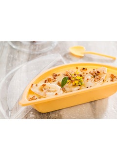 Restaurantware Restaurantware-7 Ounce Banana Split Bowls, 100 Disposable Banana Split Boats - With Lids, Banana Shape, Yellow Plastic Banana Pudding Bowls, Serve Ice Cream Sundaes, Parfaits, or Puddings  - Image 3