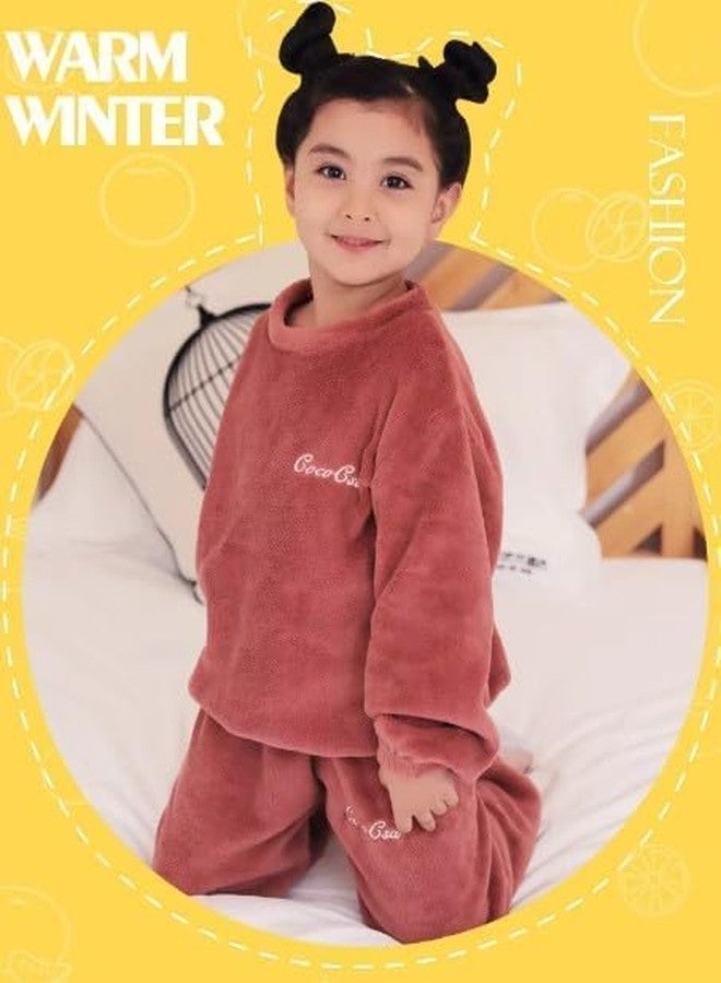 IKKAI!! ® Unisex Kids Boys & Girls Winter Round neck and Joggers Set - Stylish & Warm Fashionable Clothing Set Pack of 1 (BROWN, L) - Image 3
