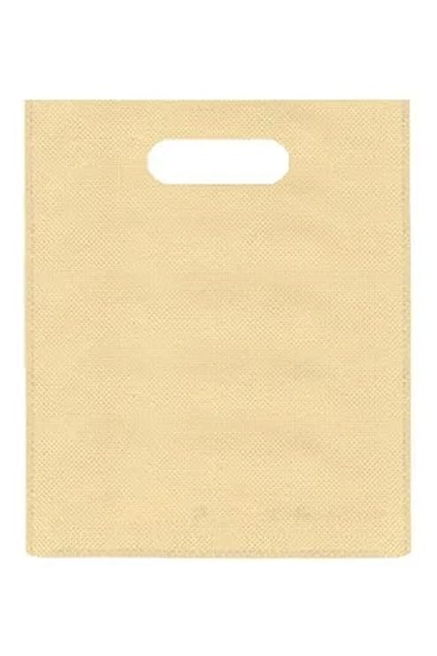 V4L Brown Color D-Cut Cloth Carry Handle, Shopping Daily Use Gift Bag (10X14, PACK OF 25) - Image 2