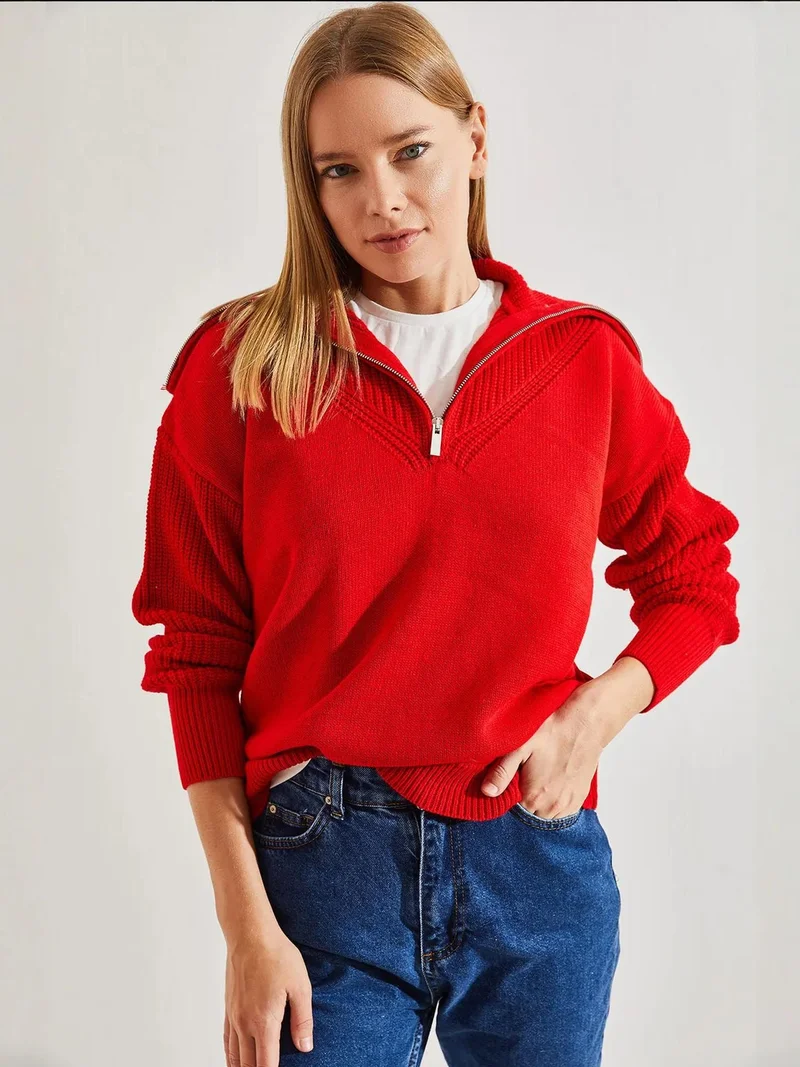 بيانكو لوتشي بلوفر محبوك بياقة بسحاب من لوتشي