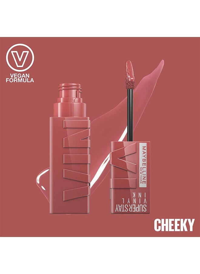 MAYBELLINE NEW YORK Super Stay Vinyl Ink Longwear Transfer Proof Gloss Lipstick, 35 CHEEKY 35  - Image 2
