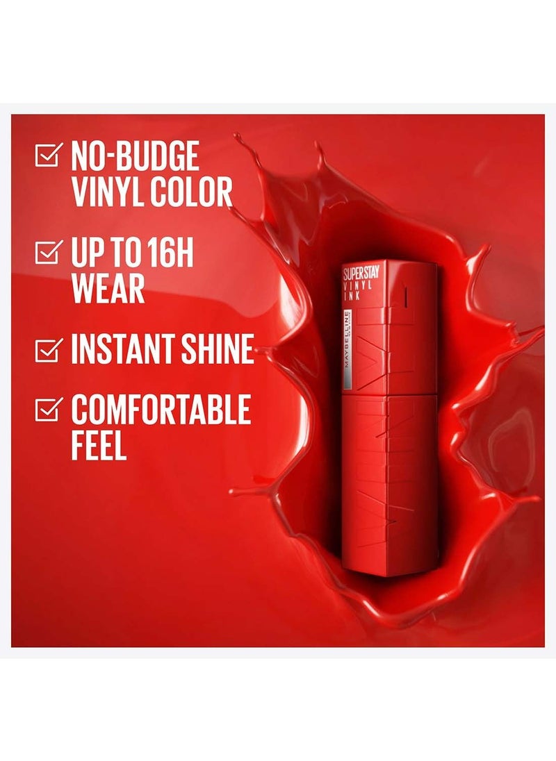 MAYBELLINE NEW YORK - Super Stay Vinyl Ink Longwear Transfer Proof Gloss Lipstick, 35 CHEEKY 35 - Image 1