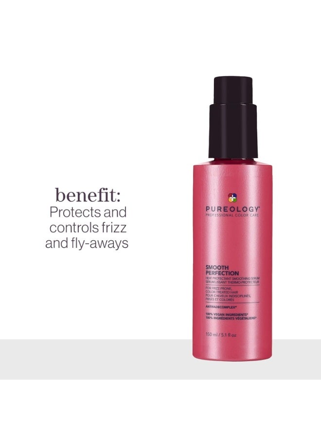 PUREOLOGY Pureology Smooth Perfection Smoothing Serum - For Normal to Thick and Frizzy Hair, Smooths Hair & Protects Against Heat Damage, Sulfate-Free & Vegan - Image 2