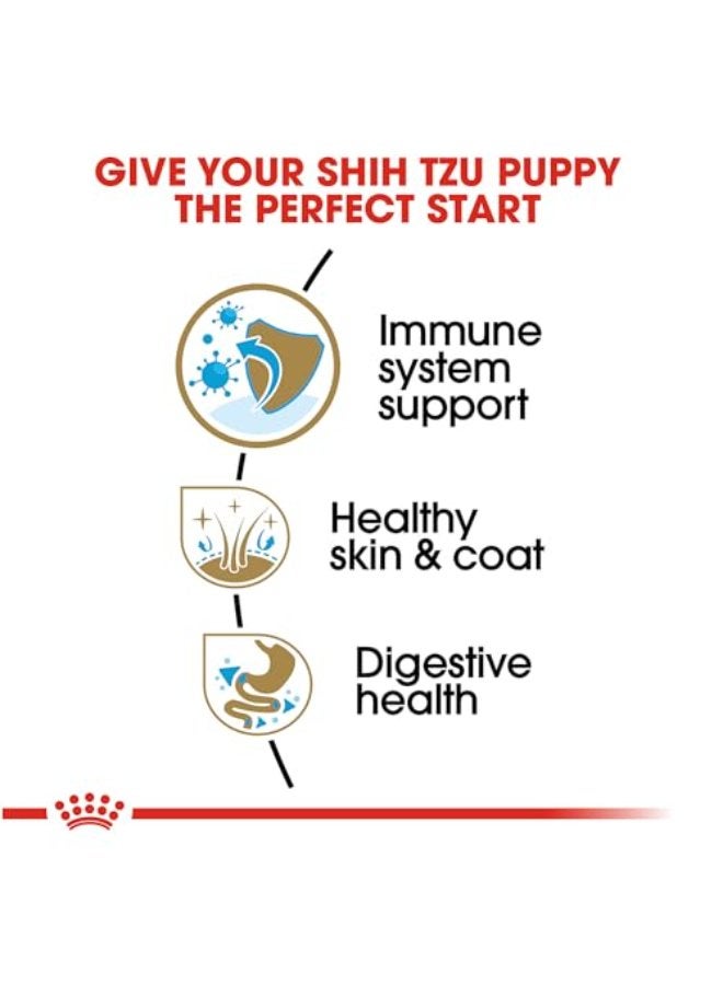 ROYAL CANIN طعام جاف للكلاب جرو شيه تزو من رويال كانين للتغذية الصحية للسلالات، 2.5 رطل - Image 5