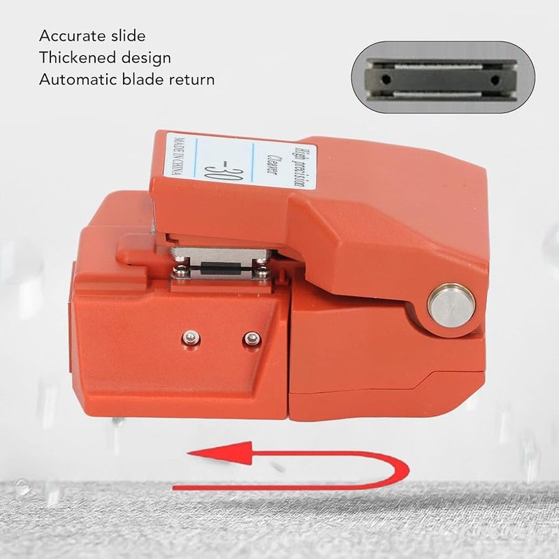 Orange Fiber Optic Cleaver Aluminum Alloy Stable Fiber Cutter Tool For Cold Splice - Image 4