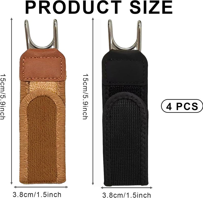 4PCS Buckleless Belt for Men,Tactical Metal Hook Elastic Belt,Invisible Adjustable Side Belt,Unisex Waist for Outdoor & Work Comfortable/Black and Brown - Image 5