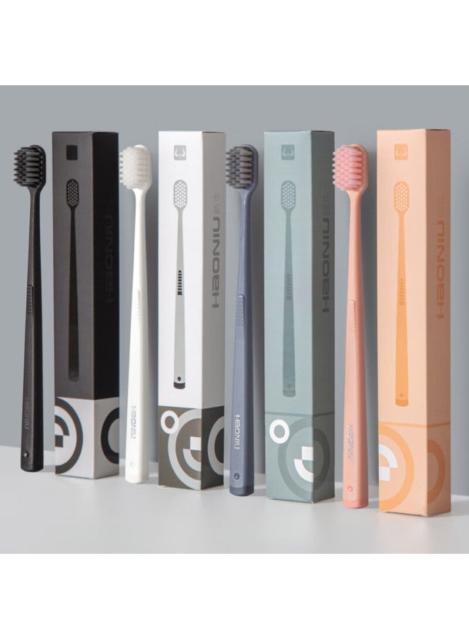 Haoniu Individually Wrapped Ultra-fine Gum Protection Adult Wide-head Soft Bristle Toothbrush, 4-pack - Image 1