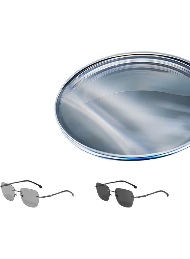 CAPONI Carbon Fiber Photochromic Sunglasses Men Polarized Day And Night Dual-Use Driving Special Frameless Uv Protection Glasses - Image 3