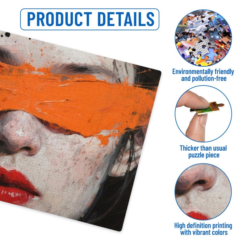 1000 Pieces Adult Jigsaw Puzzle Blindfolded Beauty Difficult Large Holiday Entertainment - Image 4