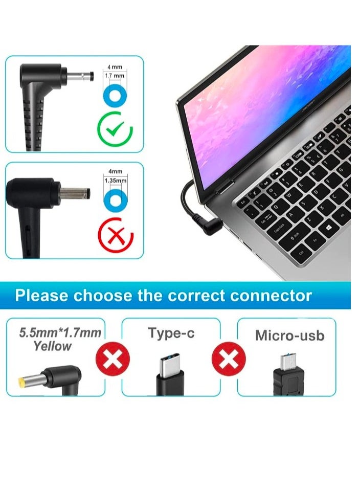 henz - Replacement Laptop Charger for Novoa 20V 3.25A Lenovo Ideapad 320 310 320S 330 330s 100 110 110S 120S 330S-15IKB and Yoga 520 and 530 Series and Ideapad Flex 3, 4, 5, 6, Adapter and Power Supply ADL45 - Image 1