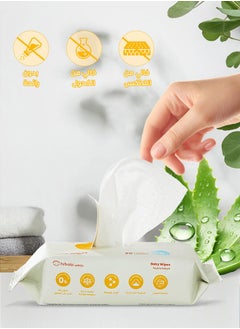 Riolio 2-Pack of 40 Baby Wipes, Cotton-Soft Moist Wipes, Easy-Clean Wipes for Women, Suitable for Sensitive Skin, Babies, Makeup Removal, and Personal Care  - Image 3