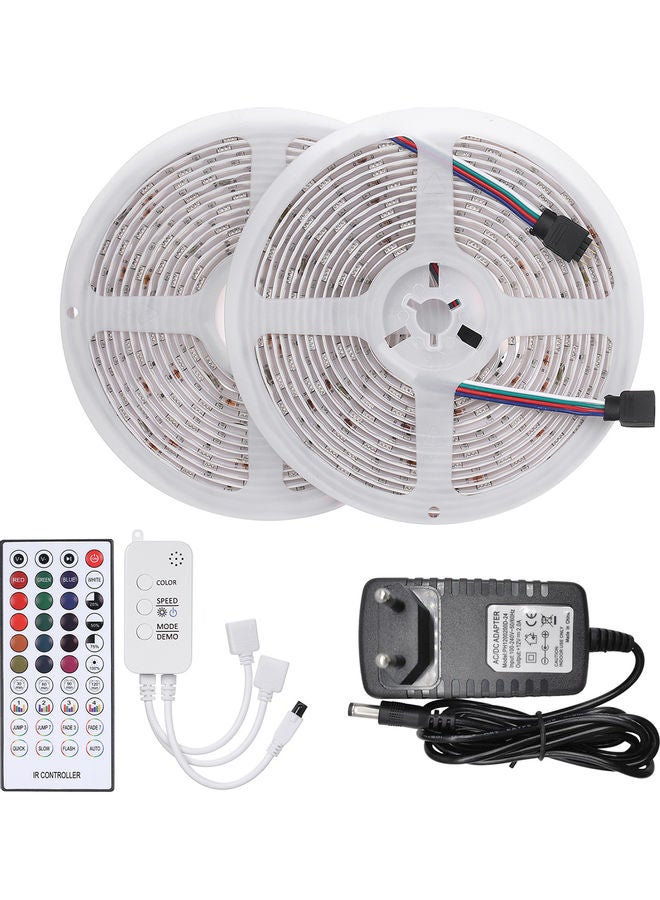 NIBEMINENT 2 Rolls BT Connection 150 LEDs Strip Lights With IR Remote white - Image 1