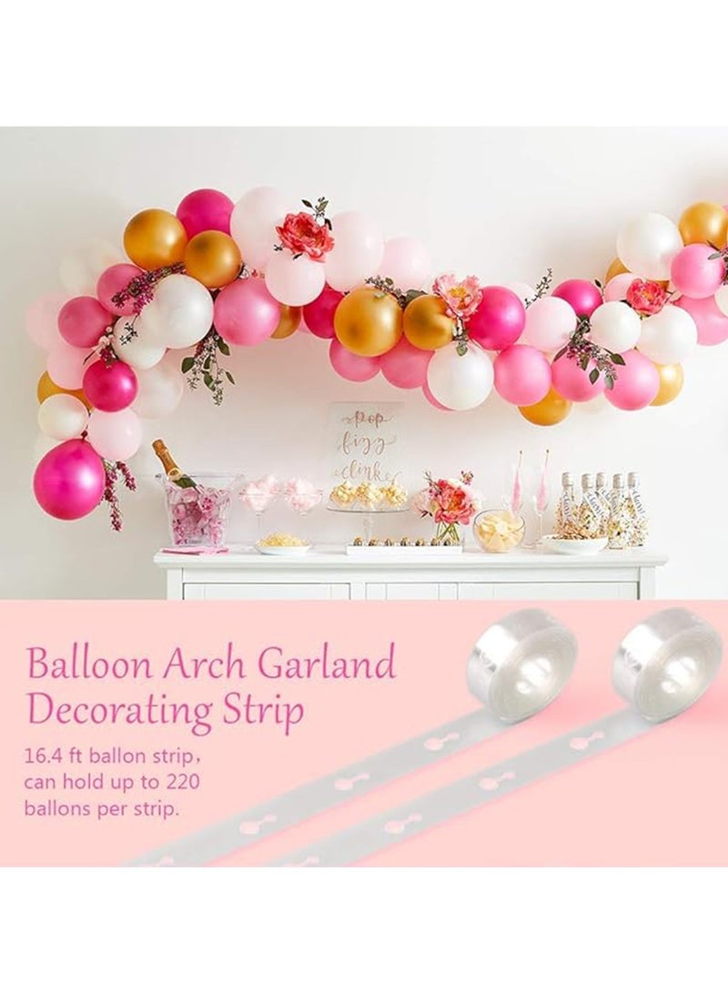 Balloon Decorating Tools Kit,200 Clear Double-Sided Glue Dots,32Ft Balloon Tape Strip, 2 Pcs Tying Tool,20 Ballon Flower Clip for Party Wedding Birthday Xmas Baby Shower DIY (Upgrad Version) - Image 2