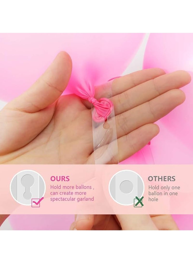 Balloon Decorating Tools Kit,200 Clear Double-Sided Glue Dots,32Ft Balloon Tape Strip, 2 Pcs Tying Tool,20 Ballon Flower Clip for Party Wedding Birthday Xmas Baby Shower DIY (Upgrad Version) - Image 3