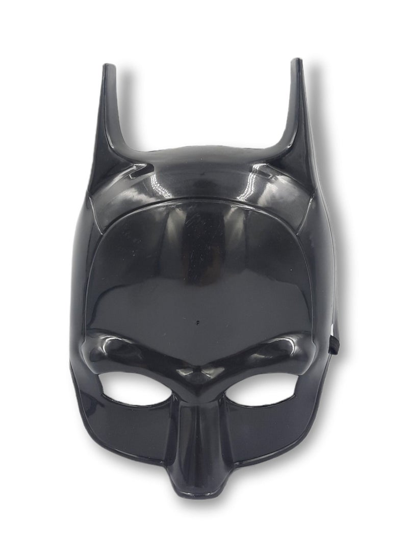 Party Time 1 Piece Batman Mask Superhero, Halloween Bat cowl Children Adult Costume Props for Comic Con, Party, Masquerade Halloween Costume (H 10.5 x W 7 INCHES)