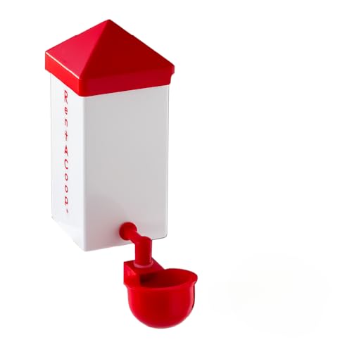 RentACoop 32oz(1L) Automatic Drinker - BPA-Free Waterer with Auto-Fill Cup - Suitable for Chicks, Quail, Pigeons, Doves, and Other Smaller Birds - Image 1
