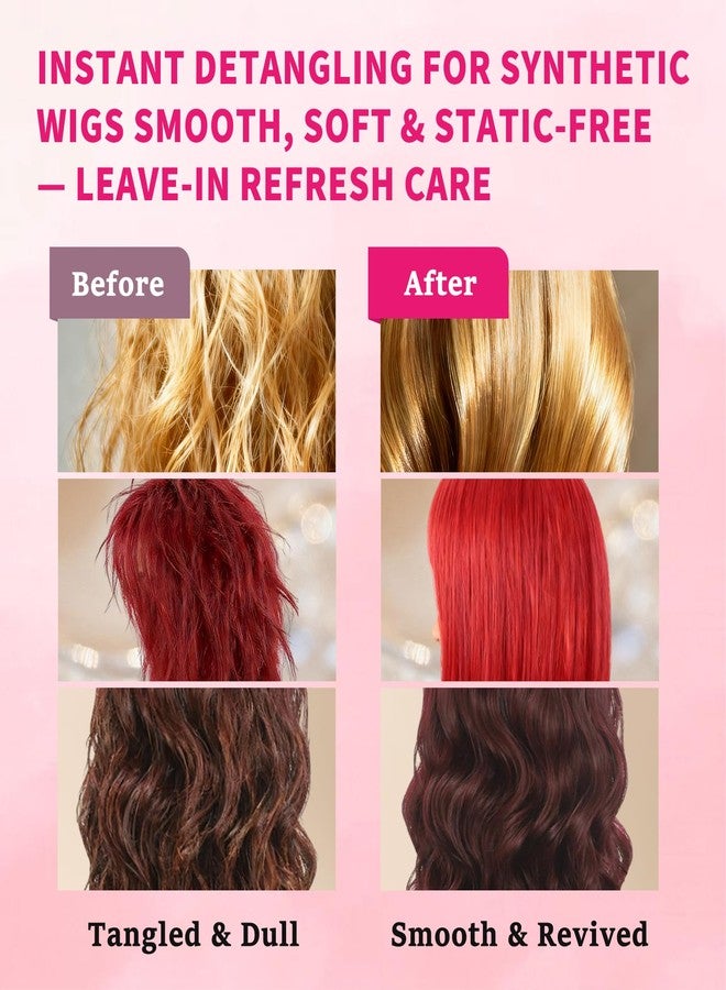 ulroyda Synthetic Wig Leave-In Conditioner Spray｜Keratin & Jojoba Formula｜Instant Detangle, Smooth & Reduce Frizz｜Daily Fiber Refresh｜Non-Greasy, 5.07 fl oz - Image 3