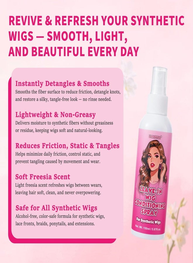 ulroyda Synthetic Wig Leave-In Conditioner Spray｜Keratin & Jojoba Formula｜Instant Detangle, Smooth & Reduce Frizz｜Daily Fiber Refresh｜Non-Greasy, 5.07 fl oz - Image 2